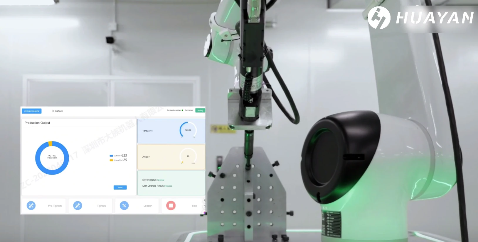 Huayan Robotics — многоугольное закручивание винтов