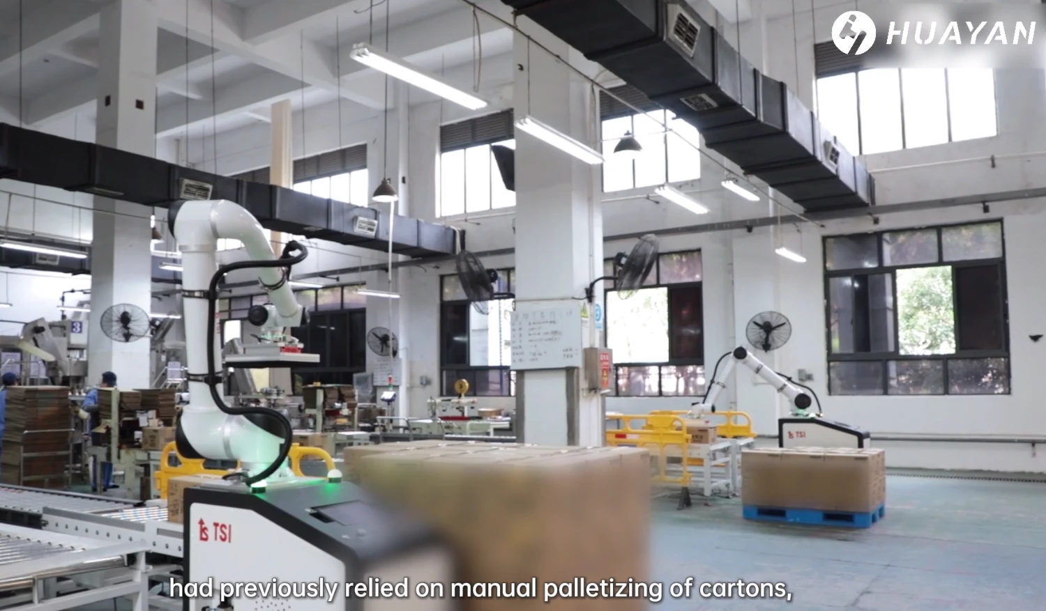 Huayan Robotics — паллетирование чистящих средств