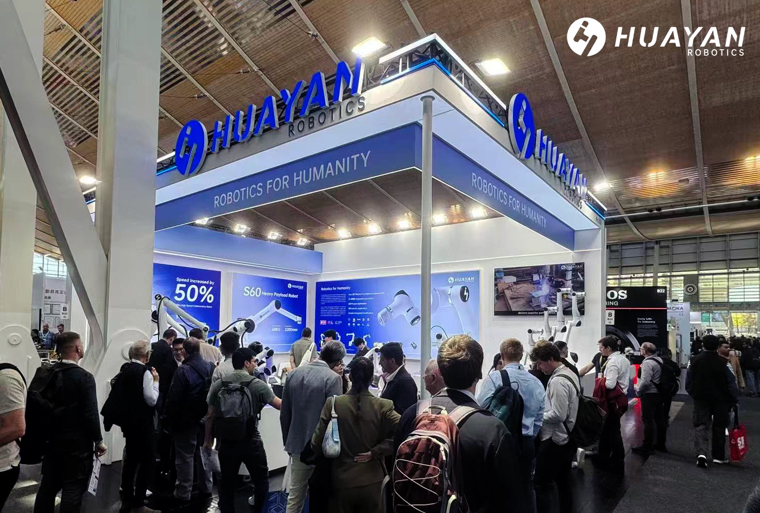 Huayan Robotics демонстрирует гибкое производство на основе искусственного интеллекта на выставке HANNOVER MESSE 2026