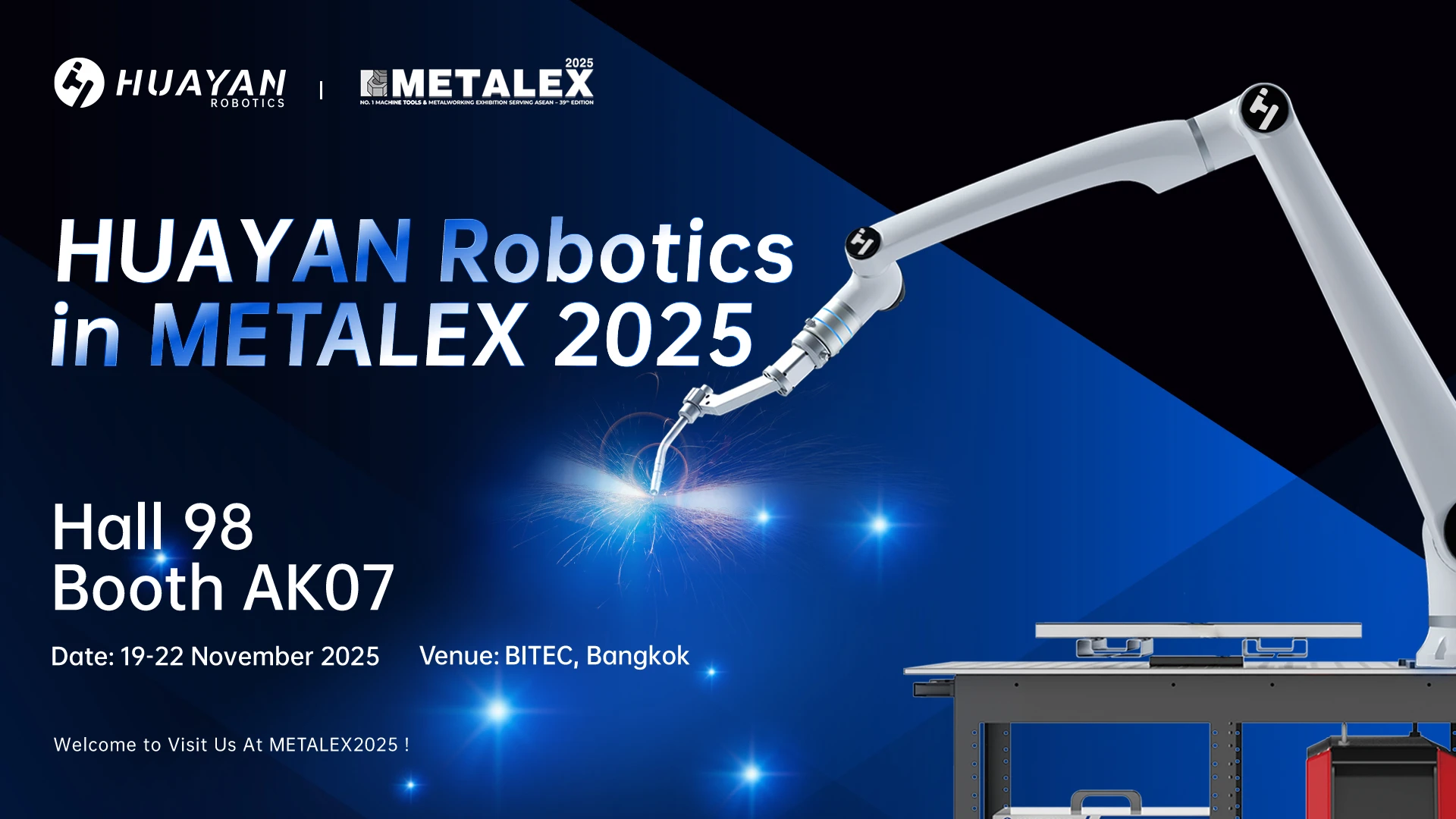 Huayan Robotics представит передовые коллаборативные роботы на выставке Metalex 2025 в Бангкоке